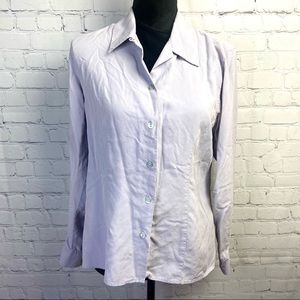 Petite Sophisticate 100% Silk Button Down Shirt